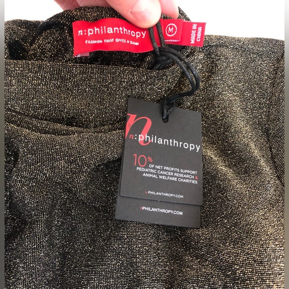 Womens Size M; n:philanthropy Demetra Metallic Minidress. NWT. Sold out online! - Picture 9 of 12